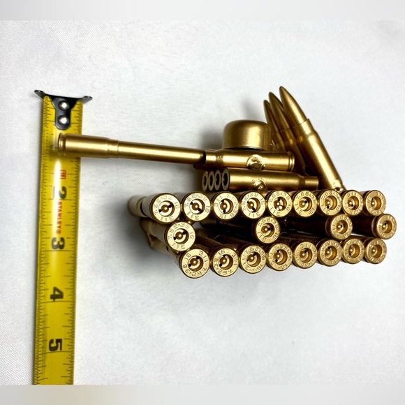 Folk-Art Military Battle Tank Made from Recycled Bullet Rifle Casings Figurine - Picture 9 of 15